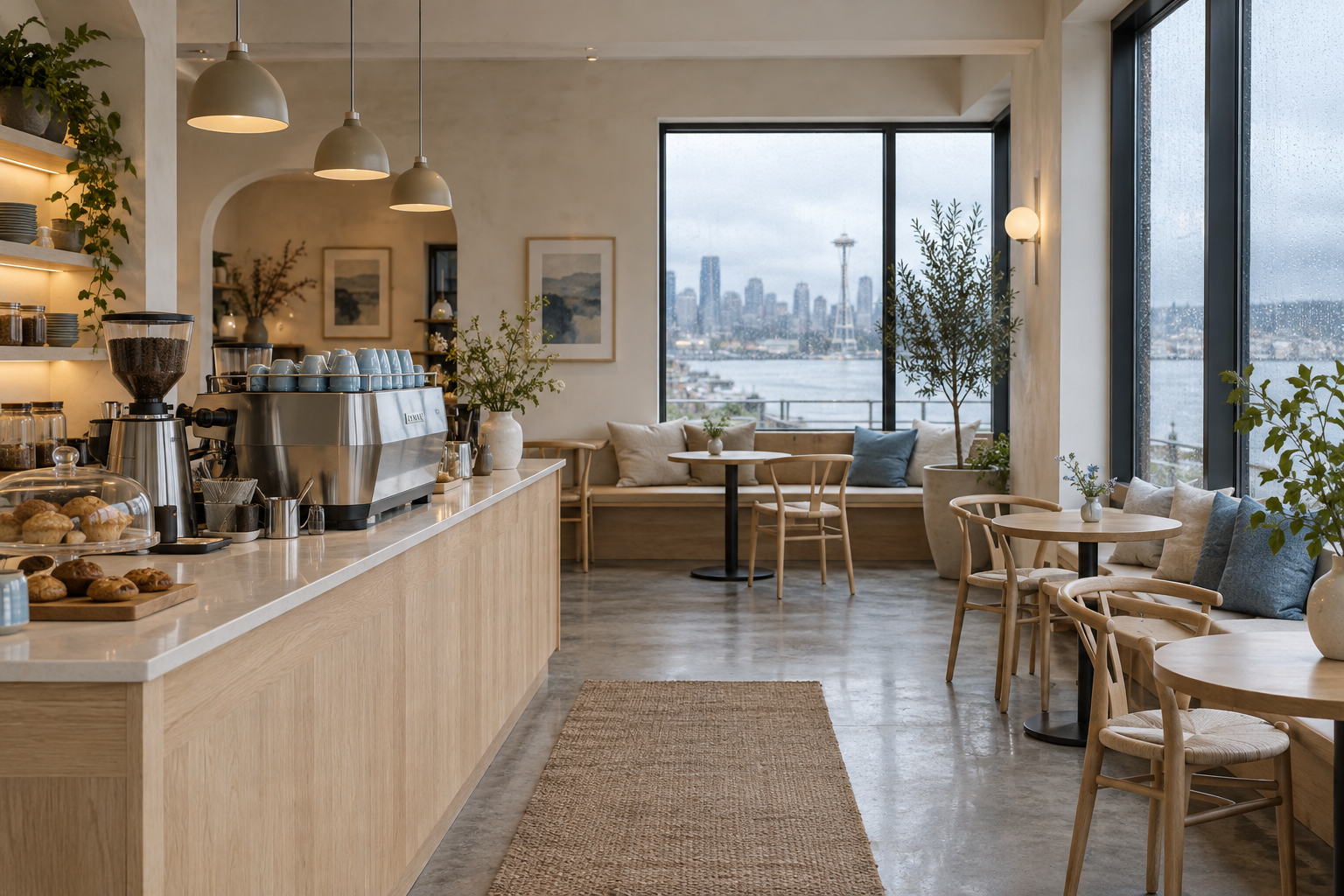 Illustrative cafe interior, not this venue