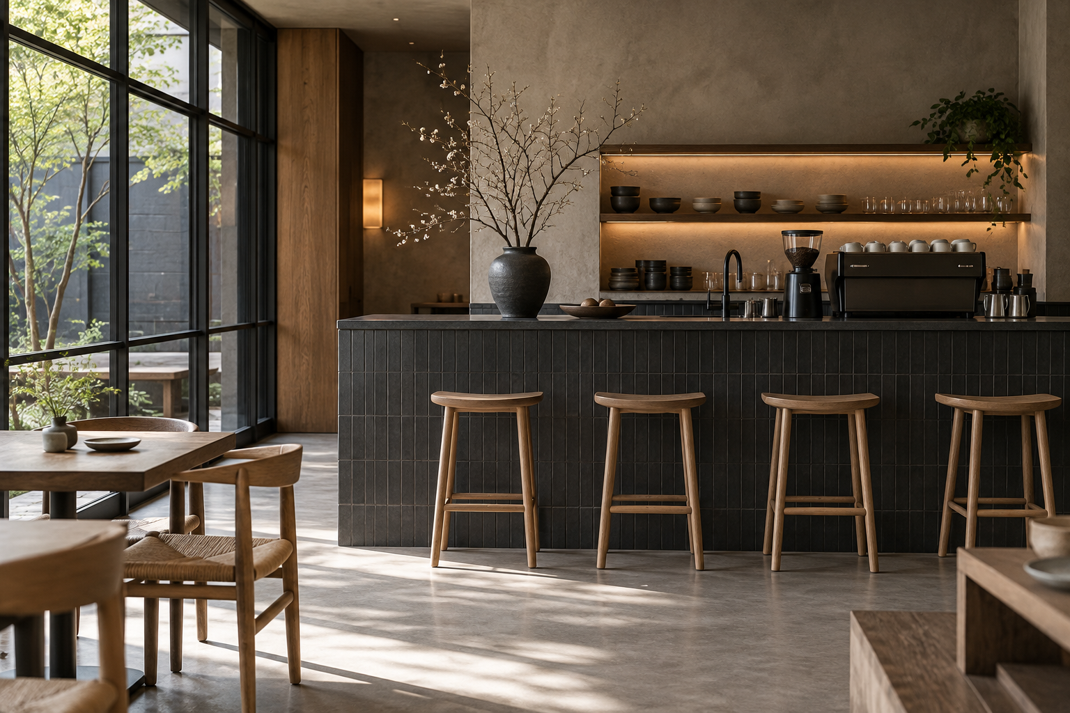 Illustrative cafe interior, not this venue