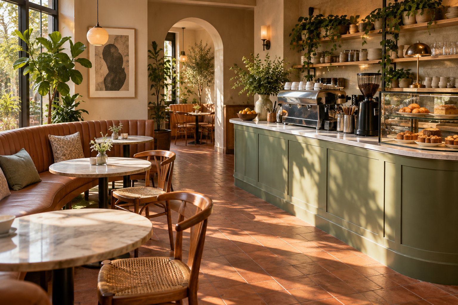 Illustrative cafe interior, not this venue