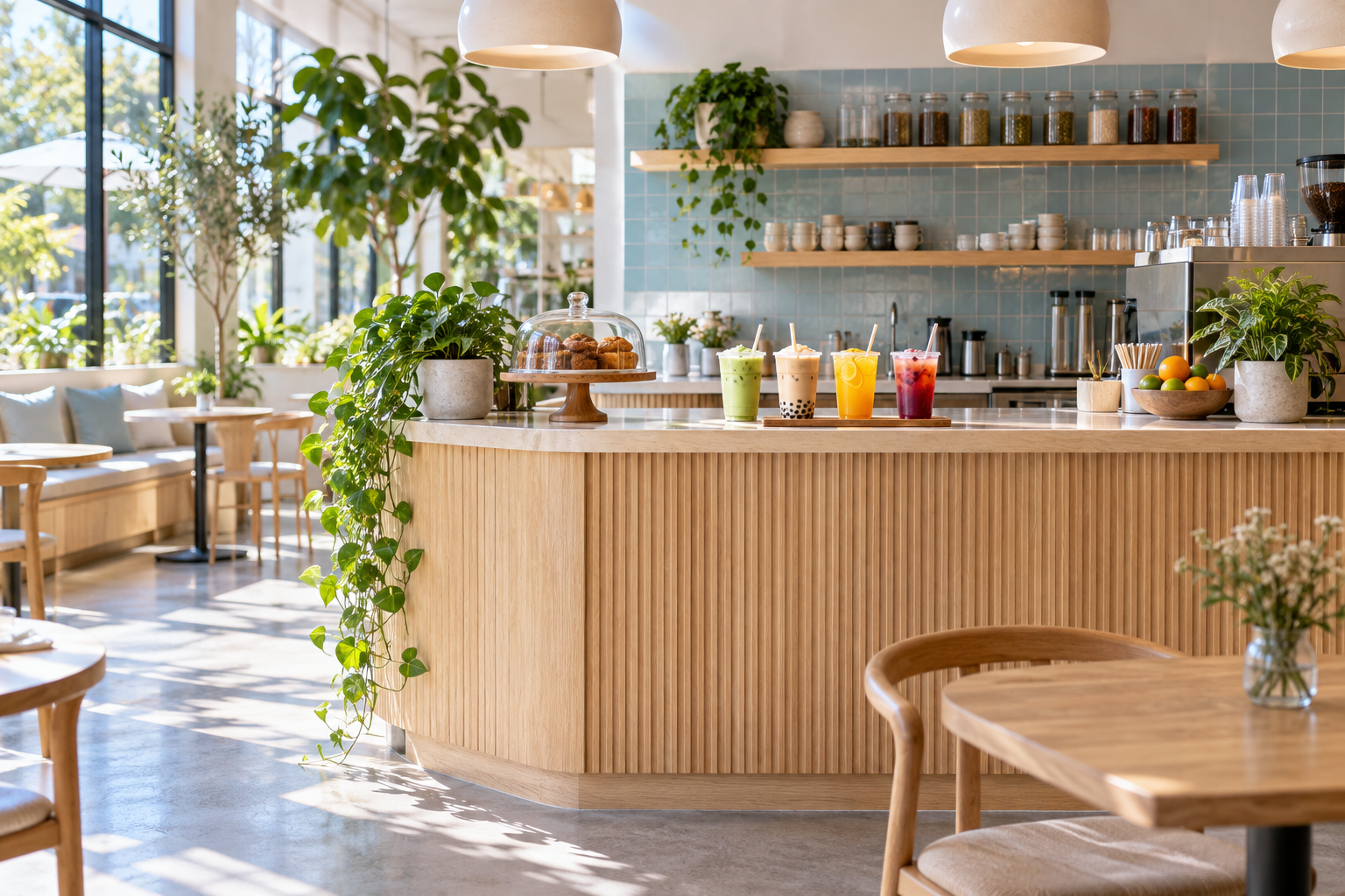 Illustrative cafe interior, not this venue