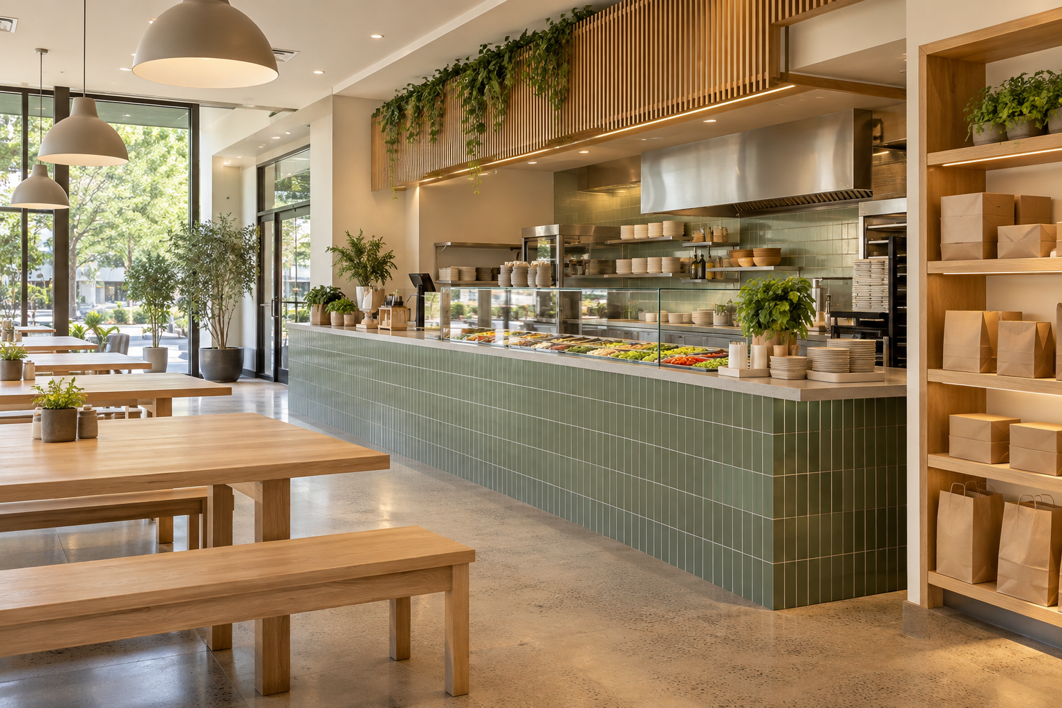 Illustrative fast-food interior, not this venue