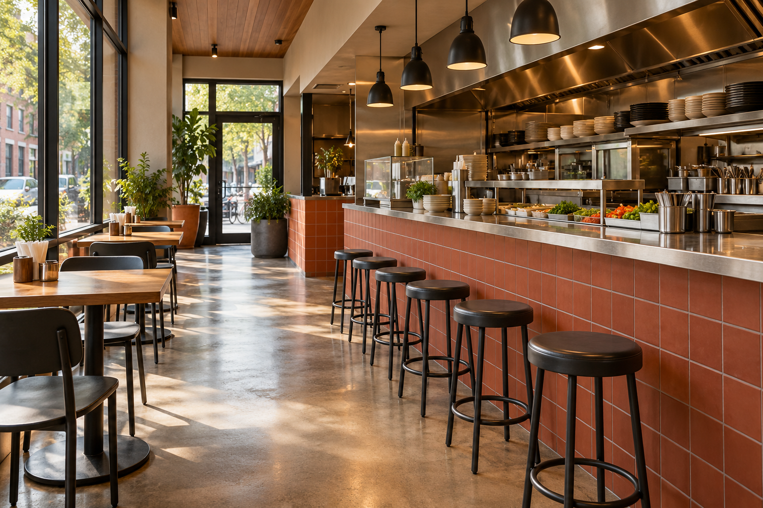 Illustrative fast-food interior, not this venue
