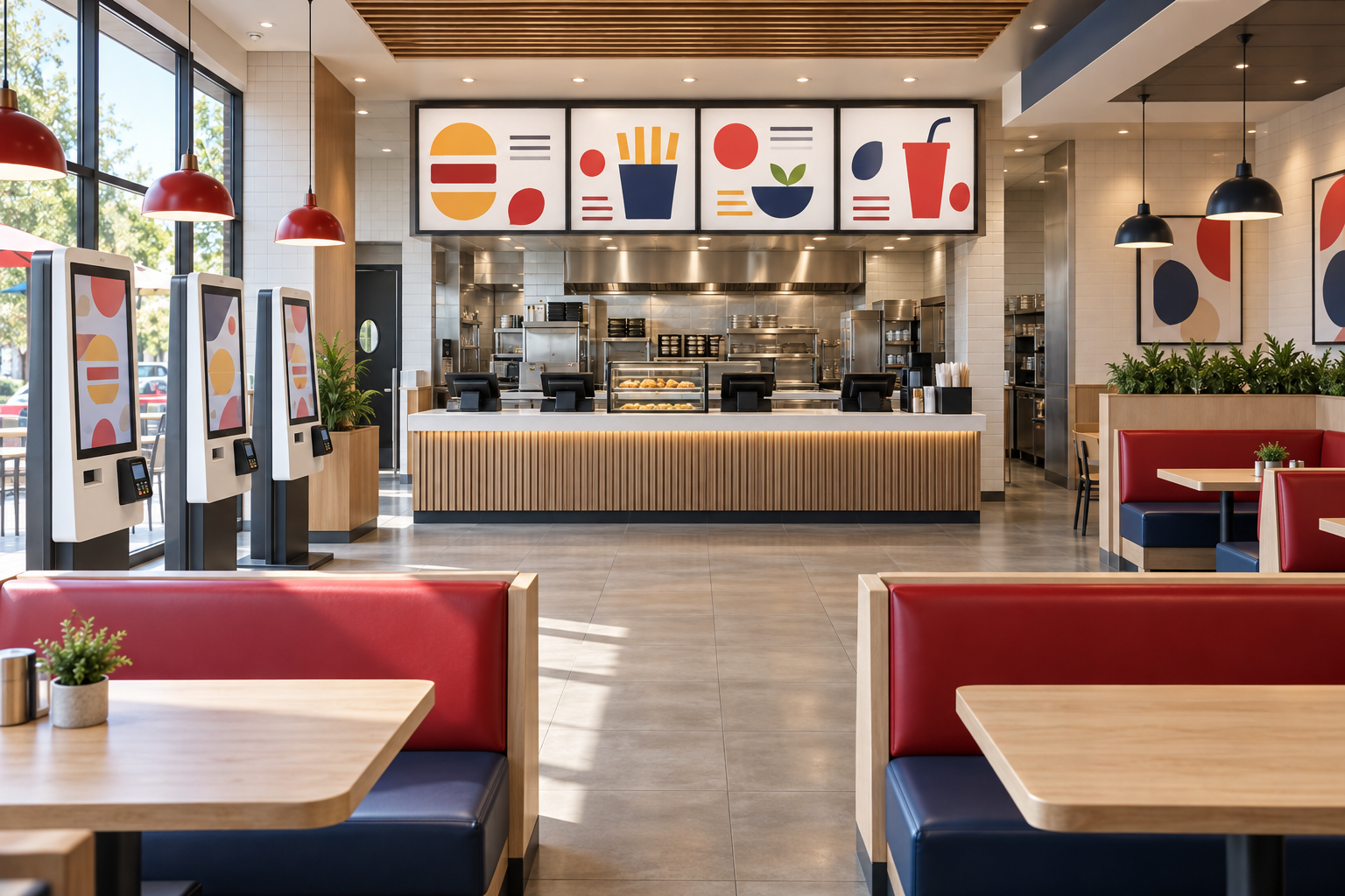 Illustrative fast-food interior, not this venue