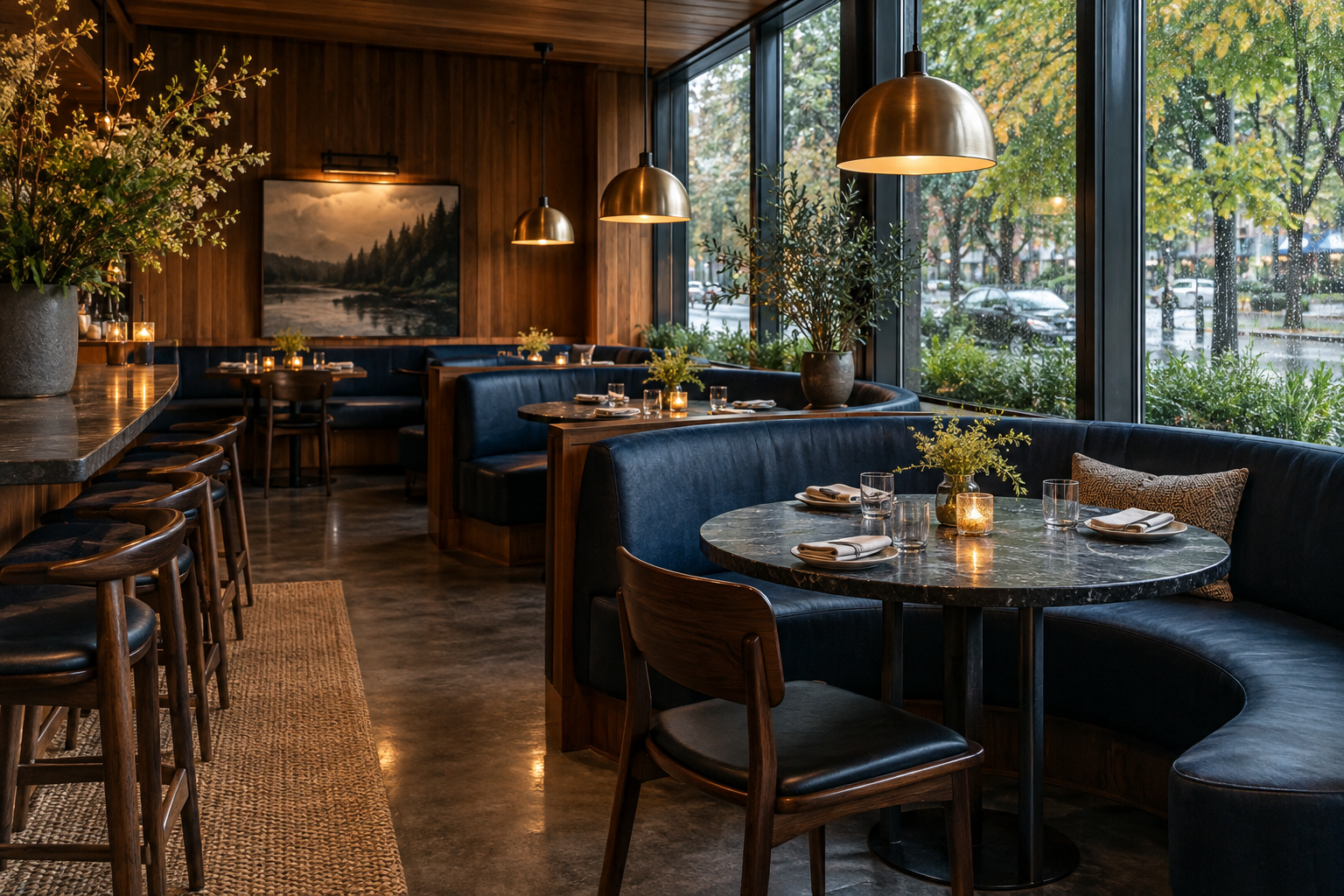 Illustrative restaurant interior, not this venue